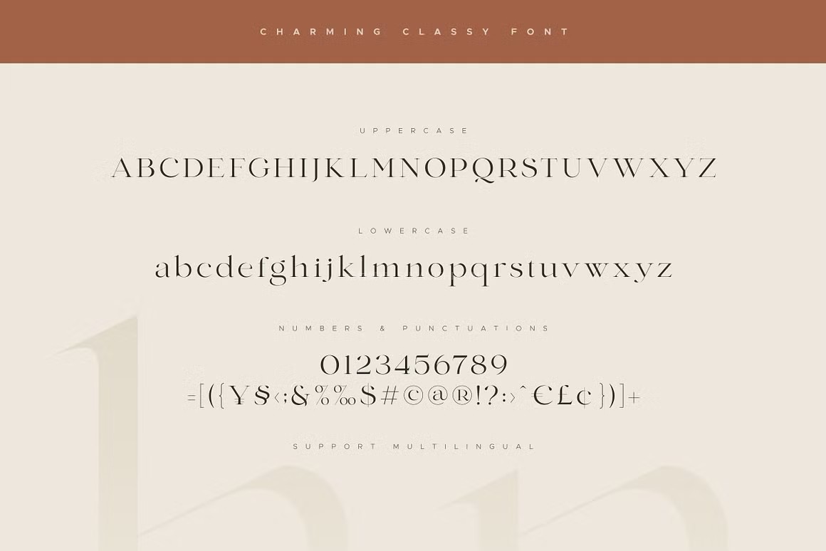 Charming 优雅贵气品牌字体
